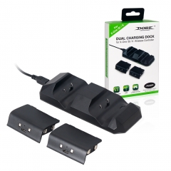 Estación De Carga Dual Para Xbox One S/x + 2 Baterías Dobe