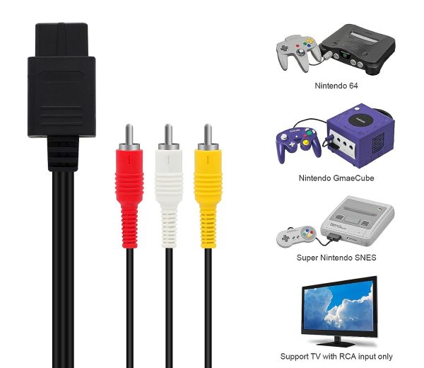 Cable AV Gamecube/NGC/N64/SNES